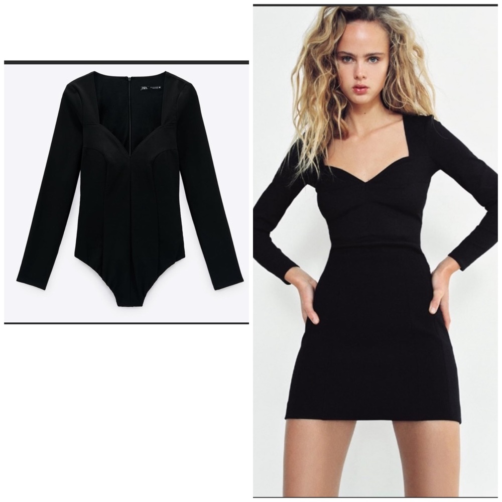 Zara black bodysuit 2021